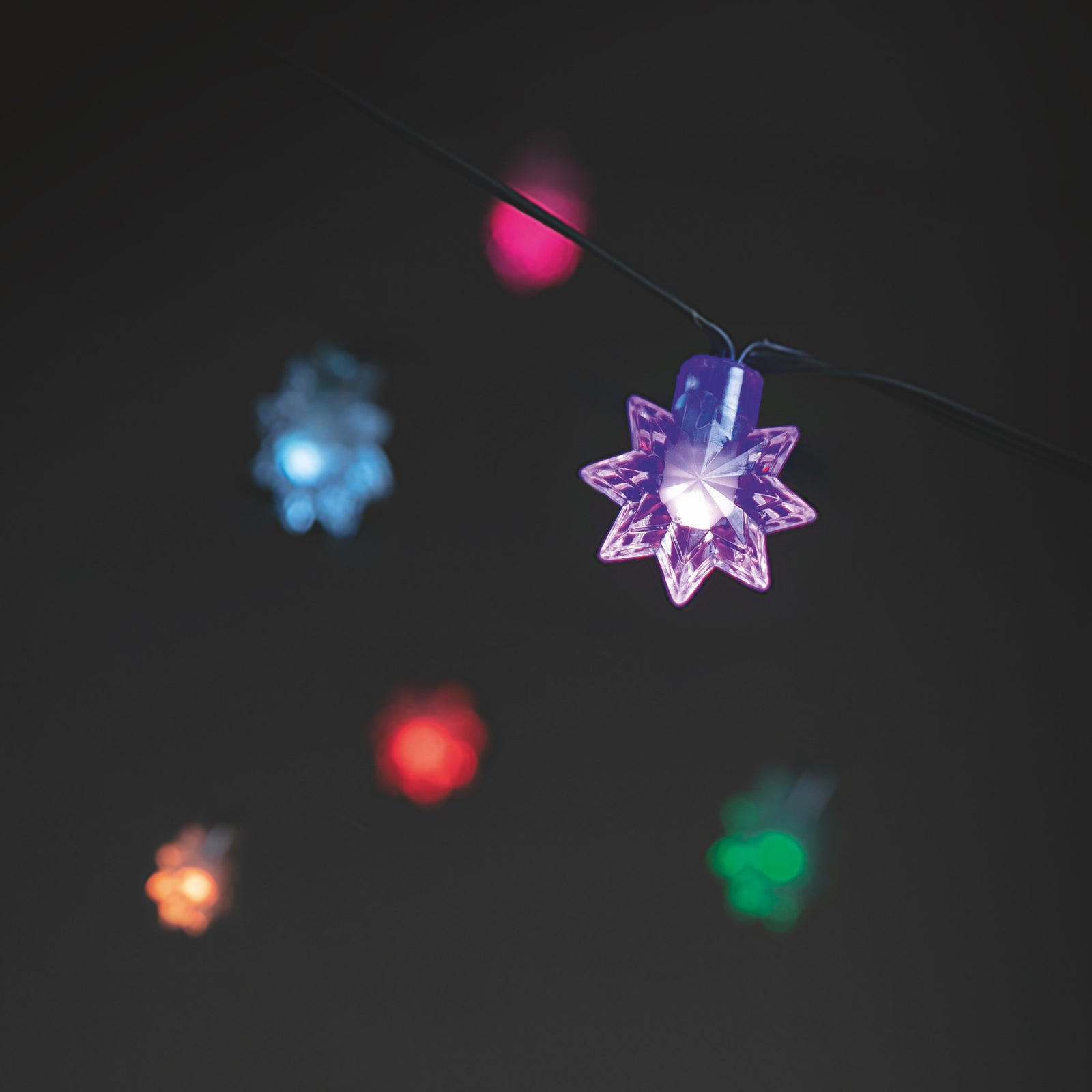 LED lyslenke 50 stjerner RGB dimbar Lite Bulb Moments bakside