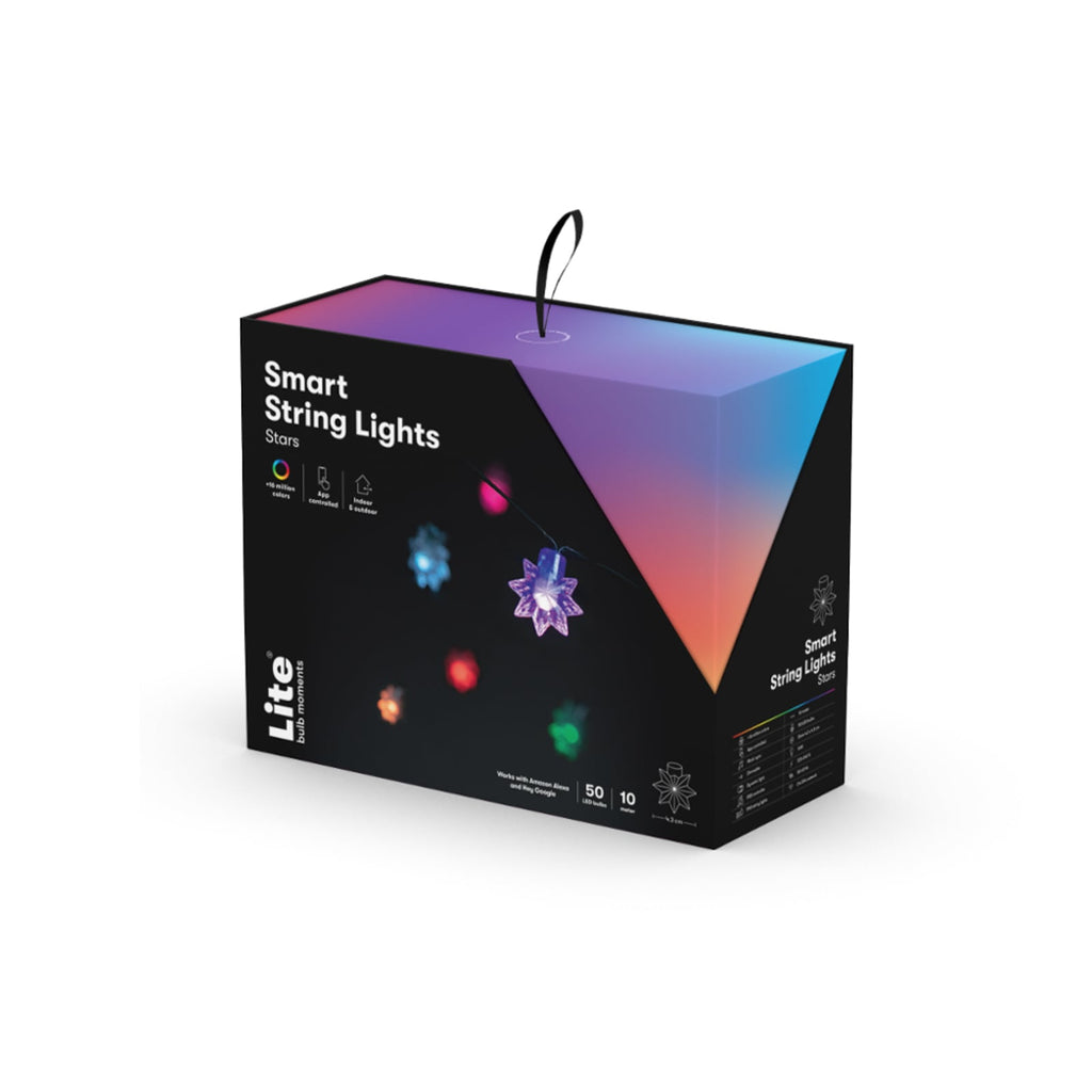 LED lyslenke 50 stjerner RGB dimbar Lite Bulb Moments med app-styring