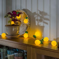LED lyslenke ananas 10 lys batteridrevet varmhvit 180 cm forfra
