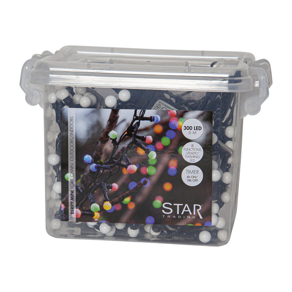 LED-lyslenke Berry Mini RGB med timer IP44 600 cm bryter og plugg