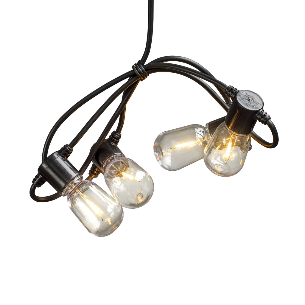 LED-lyslenke Biergarten 40 dråper ravfarget dimbar IP44 med dimmer