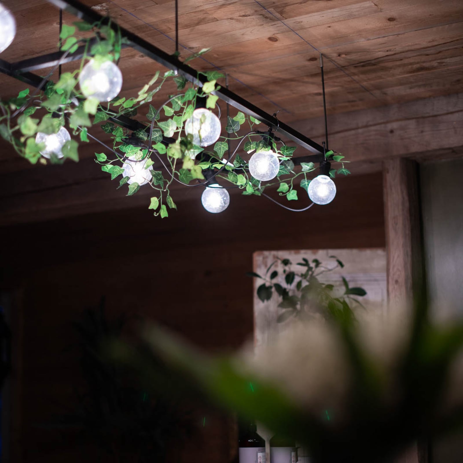 Nærbilde av LED-lyslenke Big Circus filament 10-lys 4,5 m IP44 lampe