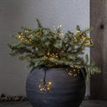 LED-lyslenke Dew Drops Flower batteridrevet IP44 forfra
