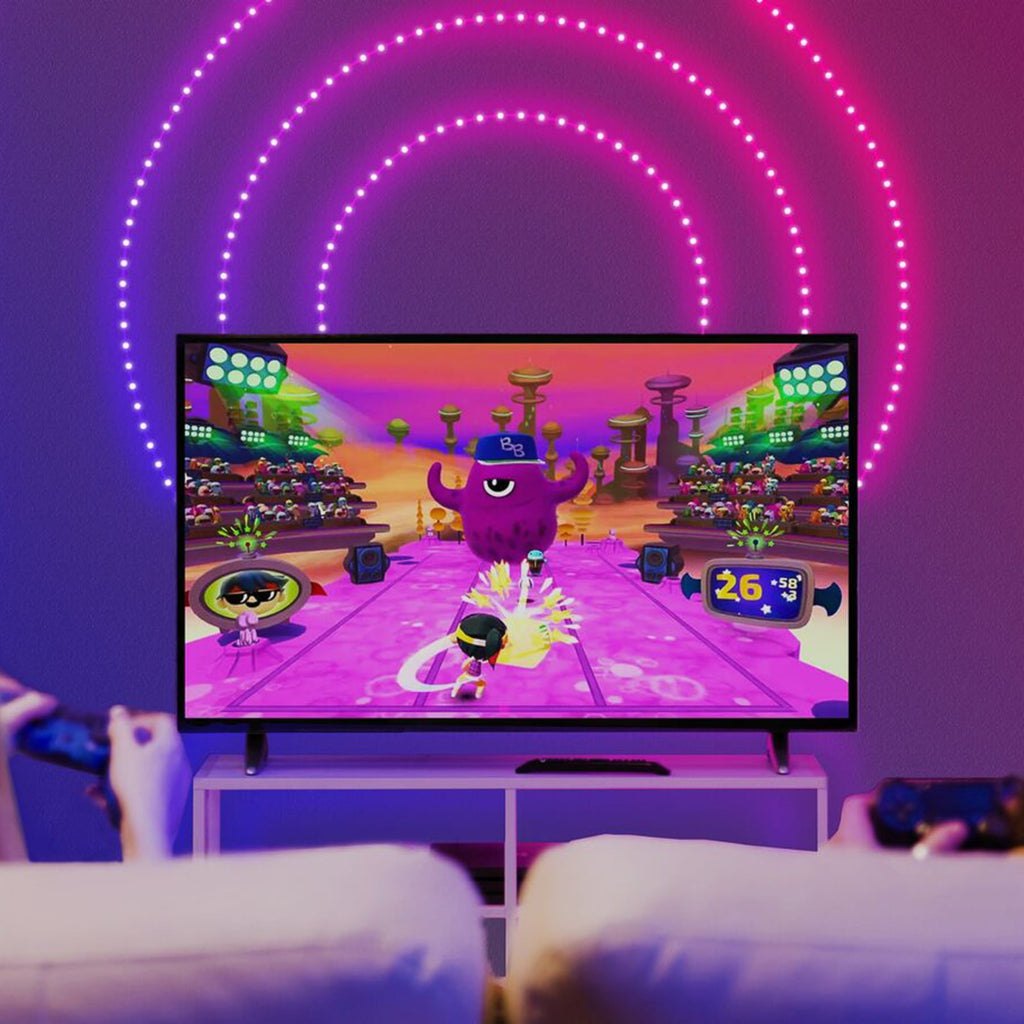 Baksiden av LED-lyslenke Dots RGB dimbar svart 200 LED 10 m IP44