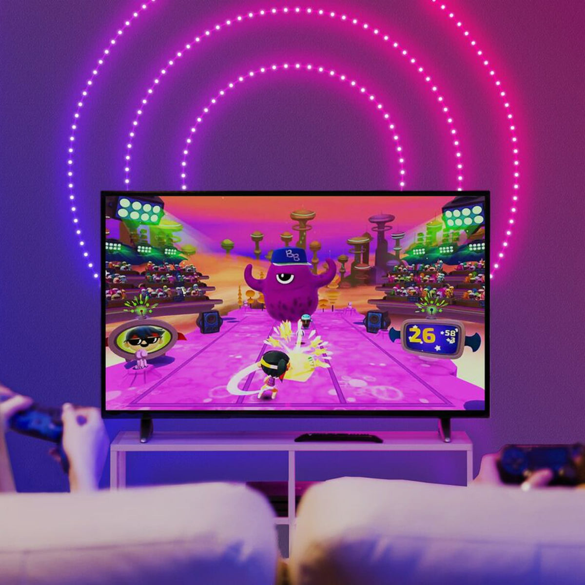 Baksiden av LED-lyslenke Dots RGB dimbar svart 200 LED 10 m IP44