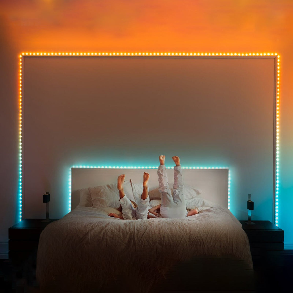 LED-lyslenke Dots RGB dimbar transparent 200 LED 10 m IP44 nærbilde av kabel
