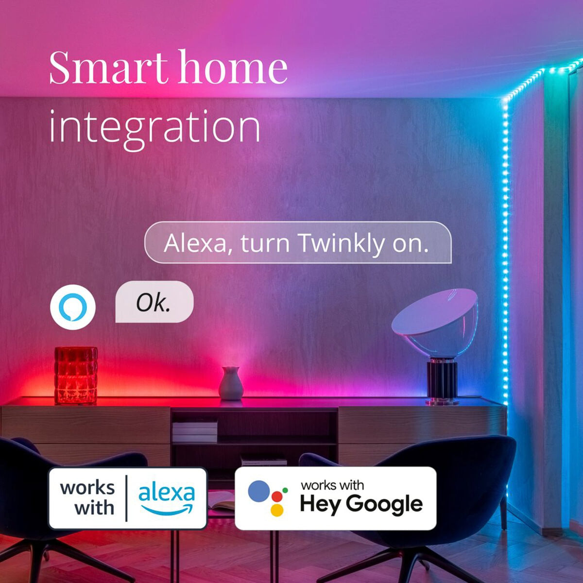 LED-lyslenke Dots RGB dimbar transparent 200 LED 10 m IP44 smart hjem kompatibilitet