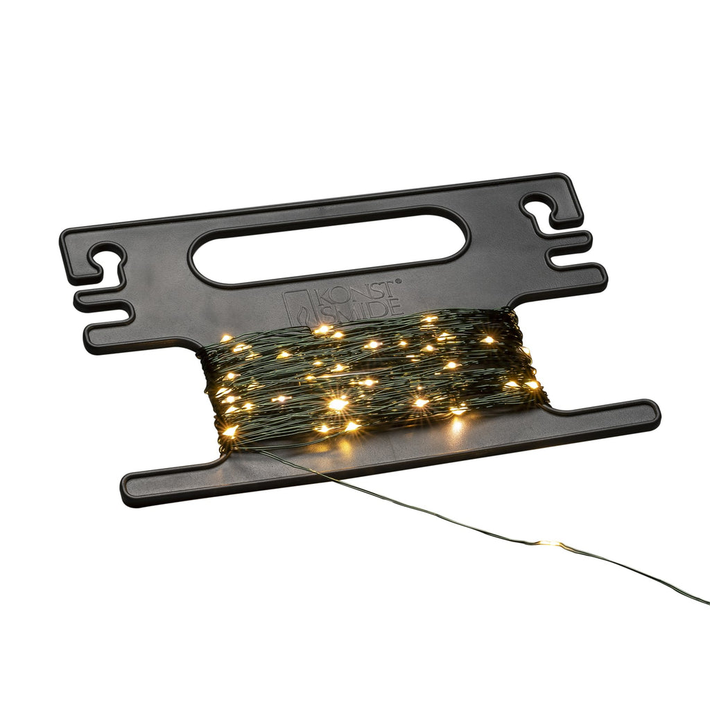 LED-lyslenke dråpe 300 lys med oppruller grønn IP44 detalj