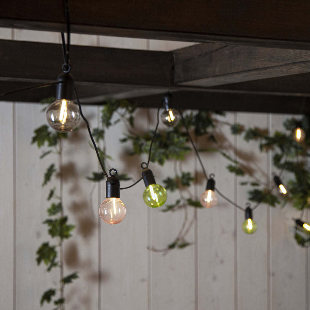 LED-lyslenke Fiesta batteridrevet flerfarget IP44 - STAR TRADING forfra