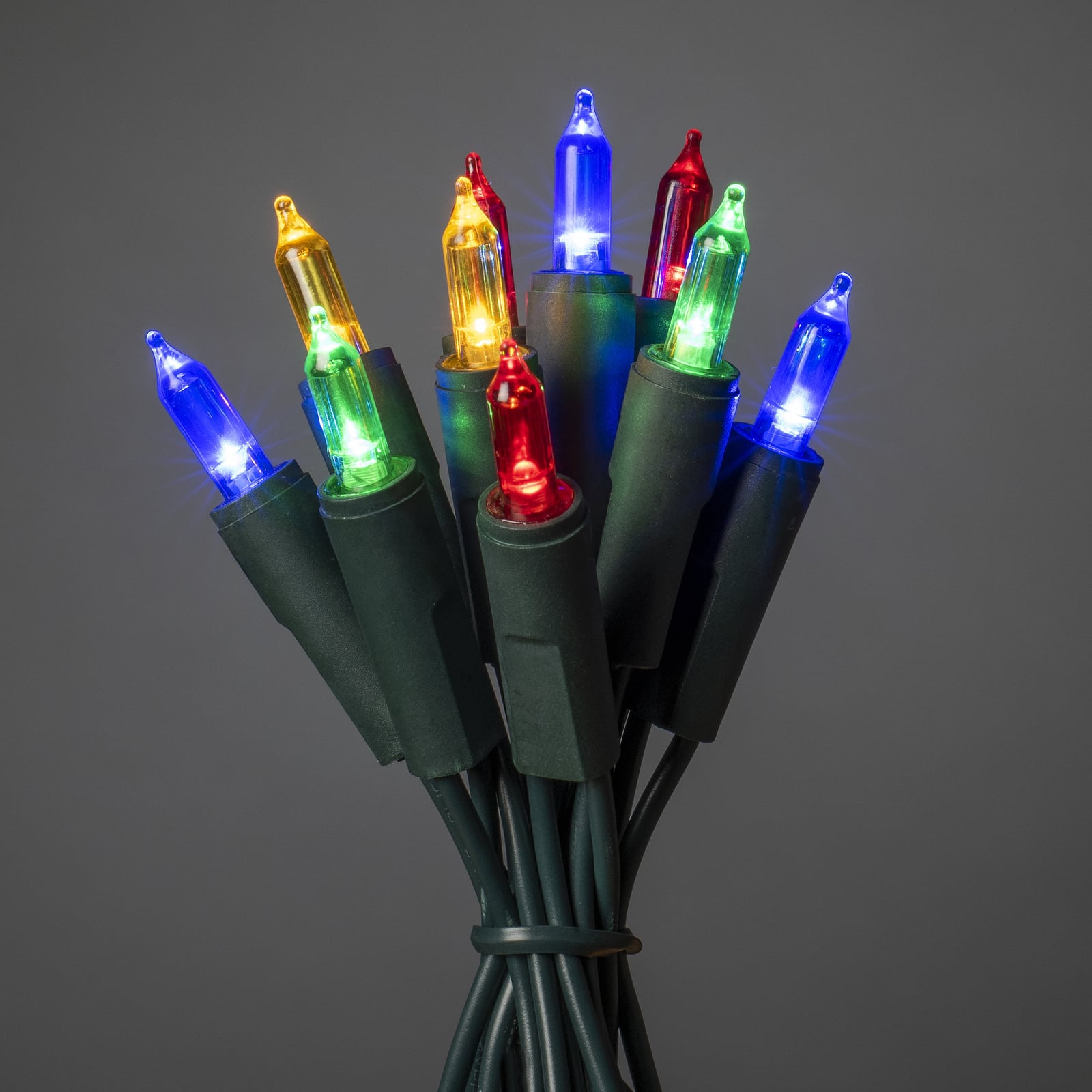 LED lyslenke flerfarget RGB 20-lys 4,35 m forfra