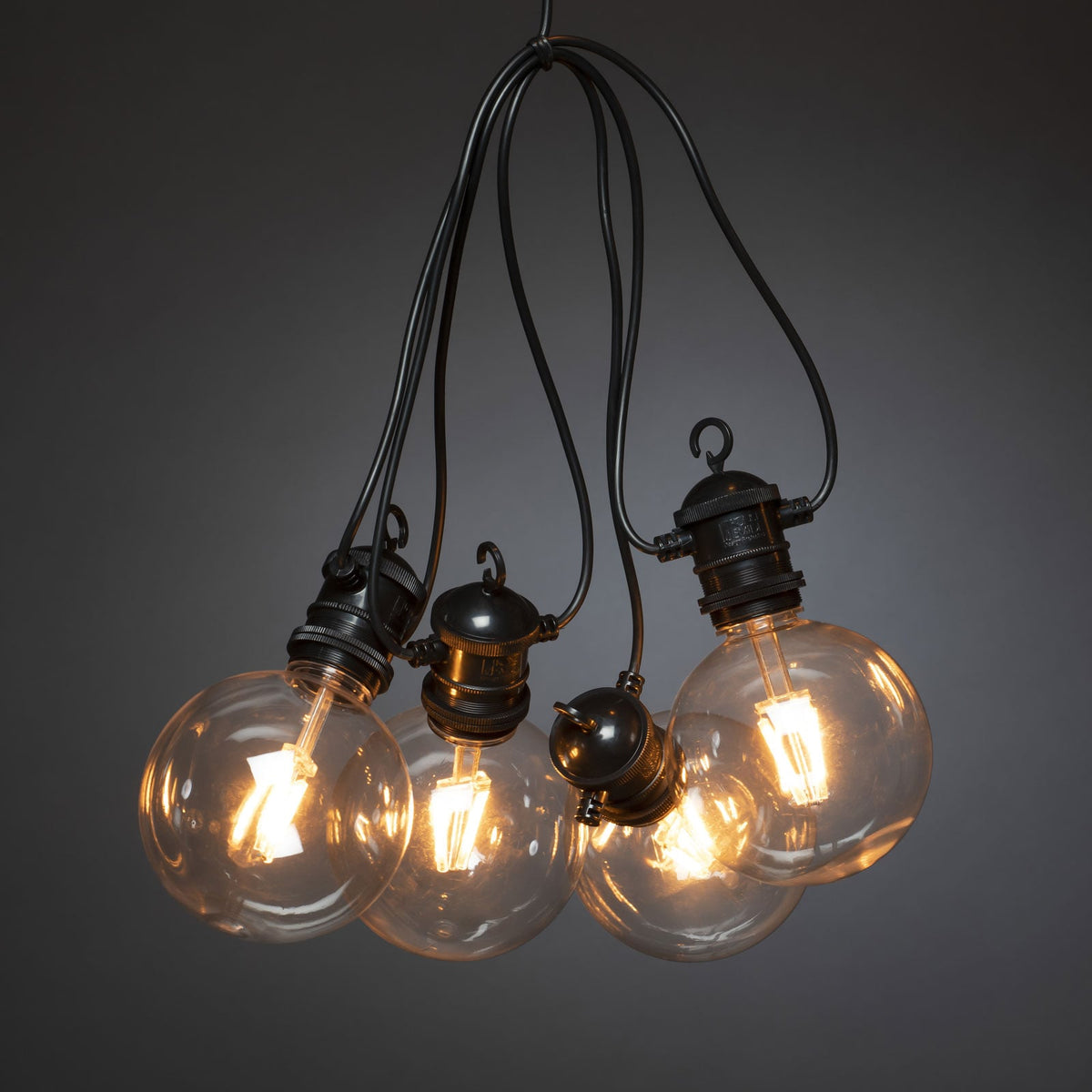 LED-lyslenke globe startsett 10 lys 20 m IP44 dimbar forfra