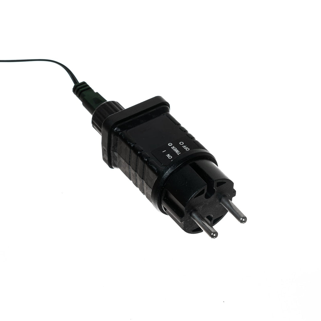 LED-lyslenke Kaloyan 200 lys IP44 22,9 m svart festet i tre