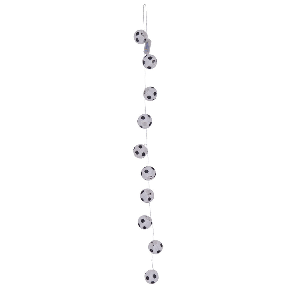 Detalj av LED lyslenke Kizi med fotballskjermer 200 cm batteri