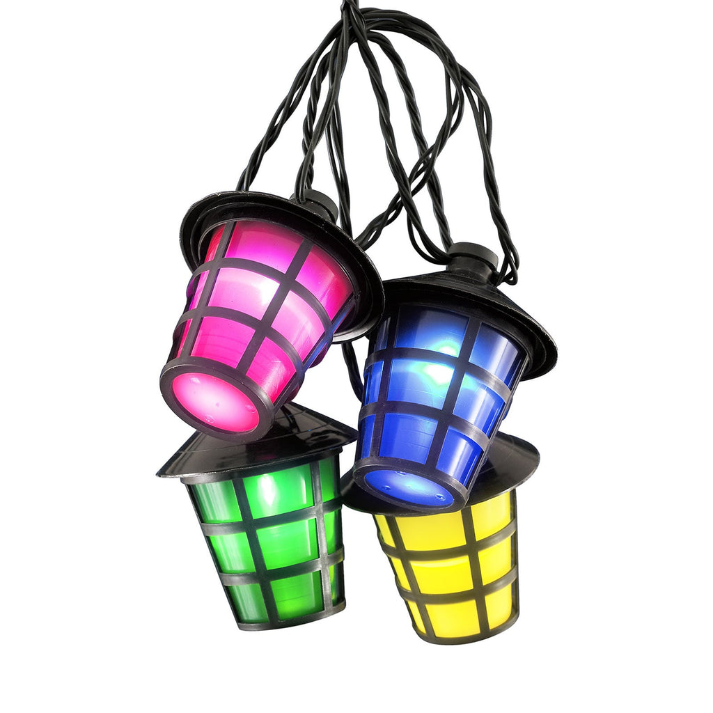 LED lyslenke Lampion 20 lykter flerfarget 475 cm IP44 forfra