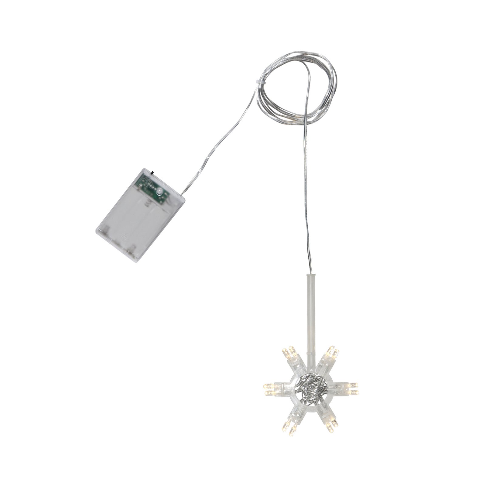 LED lyslenke Lighty lysring for papirstjerner varmhvit forfra