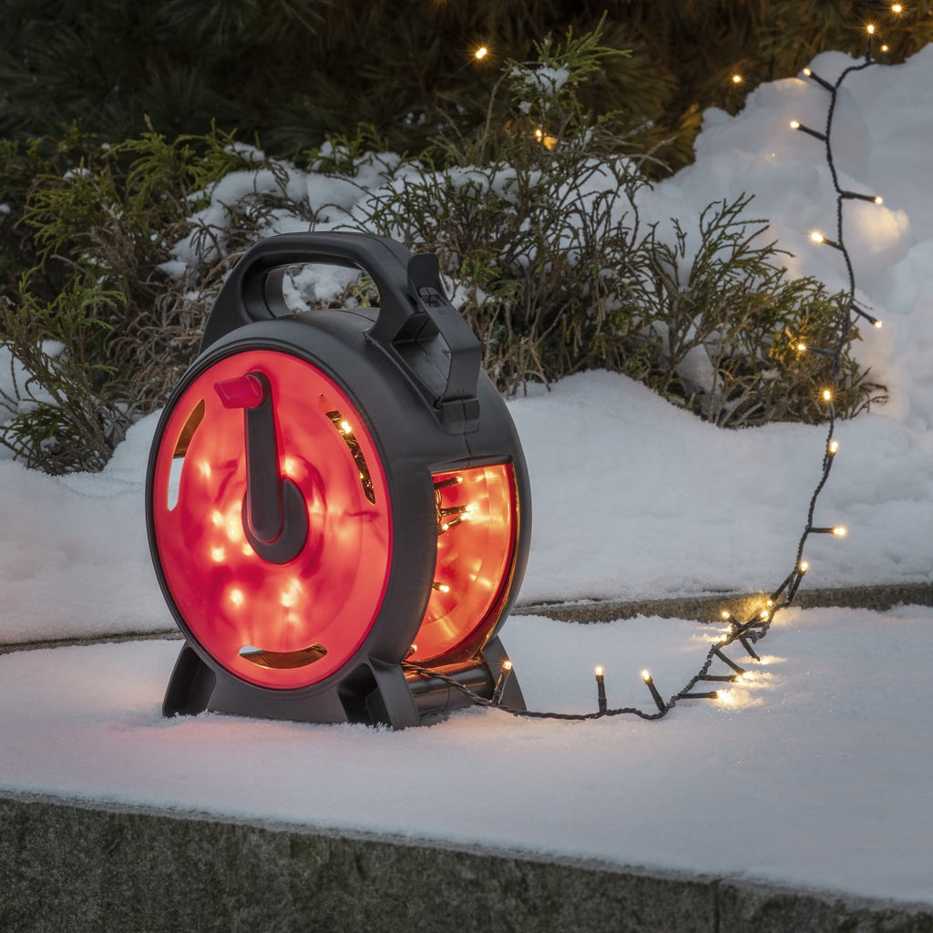 LED-lyslenke Micro 400 lys varmhvit 27,93 m IP44 fra Konstsmide strømkontakt