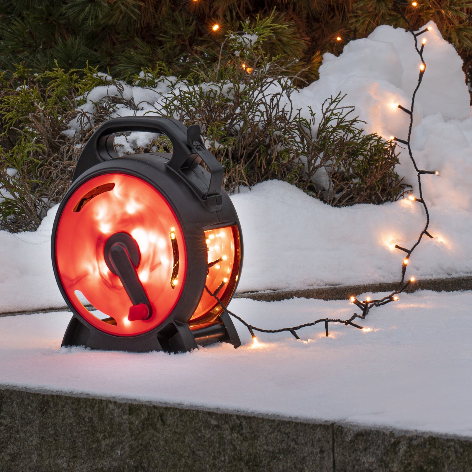 Nærbilde av LED-lyslenke Micro ravfarget 1000 LED 69,93 m IP44 lys