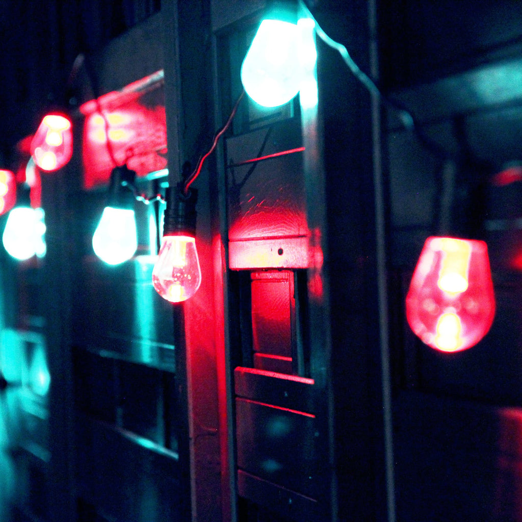 LED-lyslenke tint Stella 12 lys nærbilde av kabel