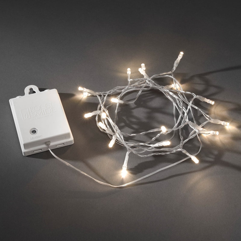 LED lyslenke utendørs 20-lys med skumringssensor IP44 - Konstsmide Christmas bakside