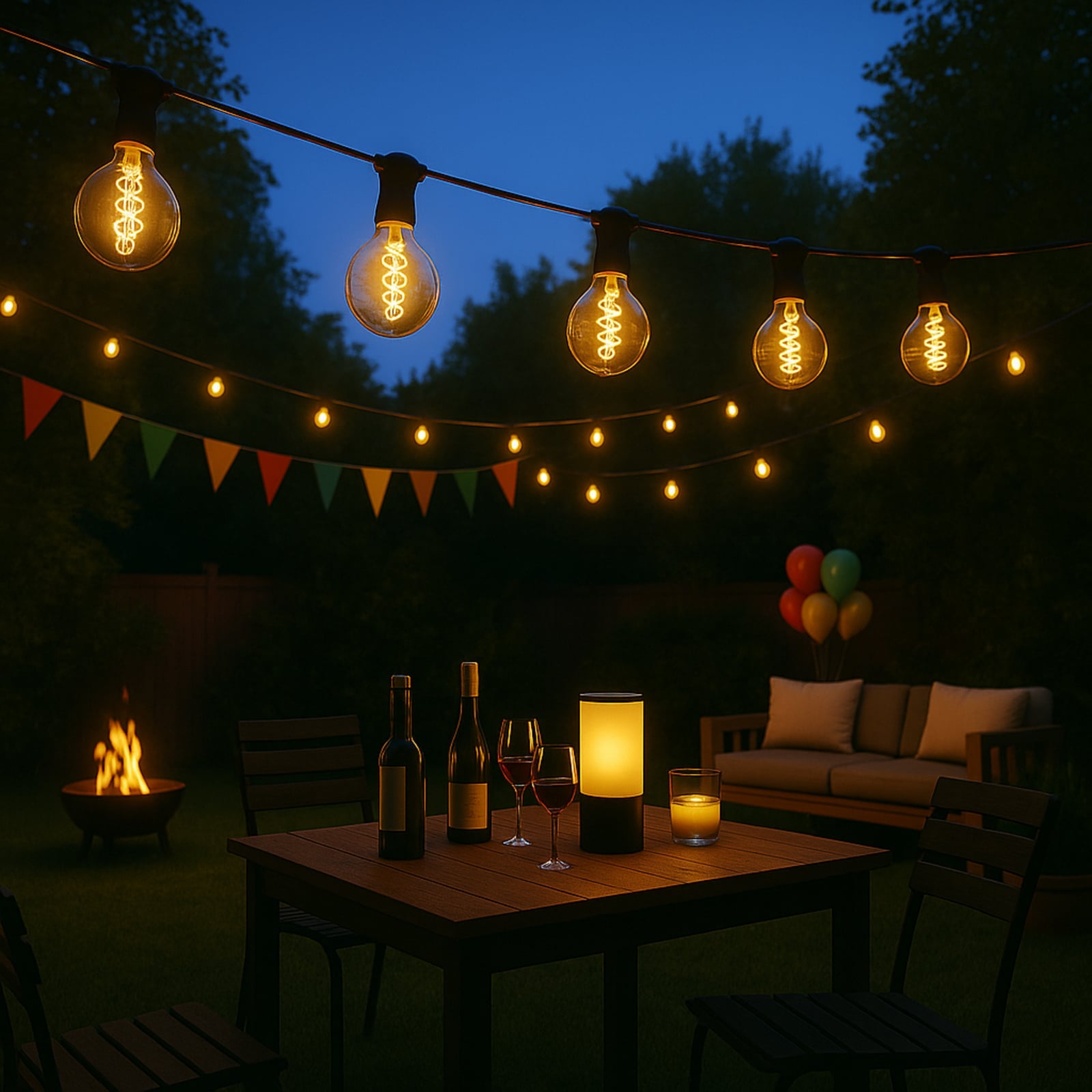 LED-lyslenke Vista XL 10 m dimbar med fjernkontroll IP44 fra Calex bakside