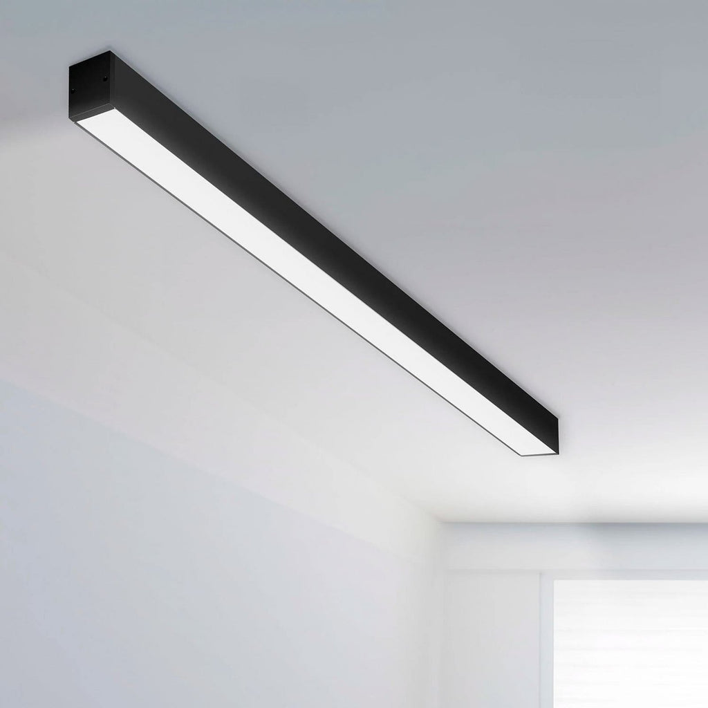 LED-lyslist CLICK svart aluminium forfra