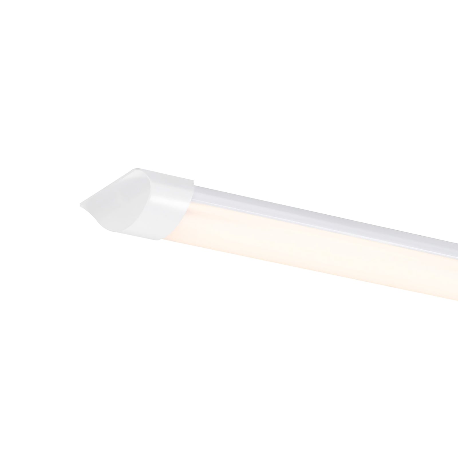 Montert LED-lyslist Glendale hvit plast 119 cm 21W varmhvit i rom