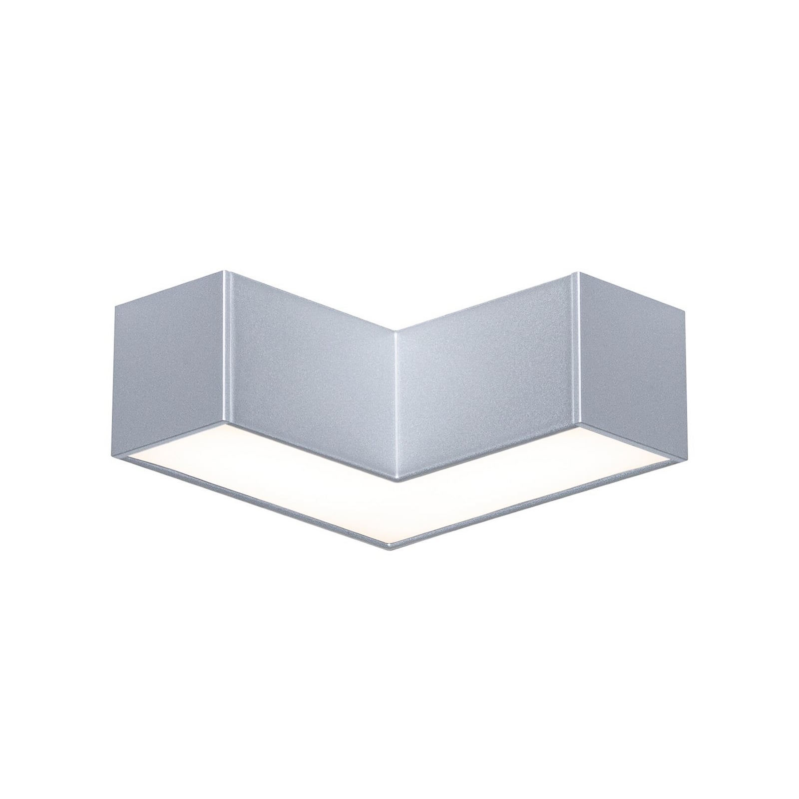 Montert LED lysliste Linion matt krom 90° hjørne dimbar 3000K Paulmann