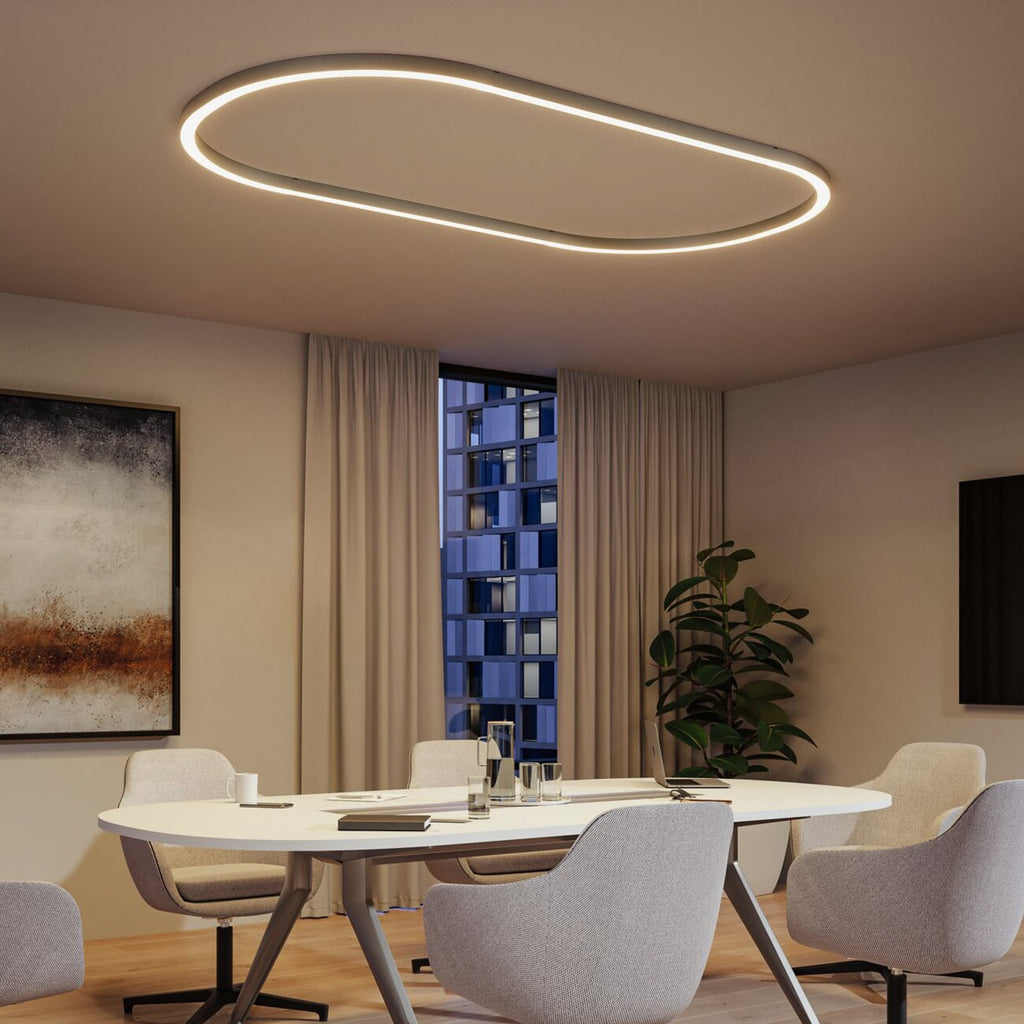 LED lysliste Linion matt krom 90° kurve med dimbar funksjon