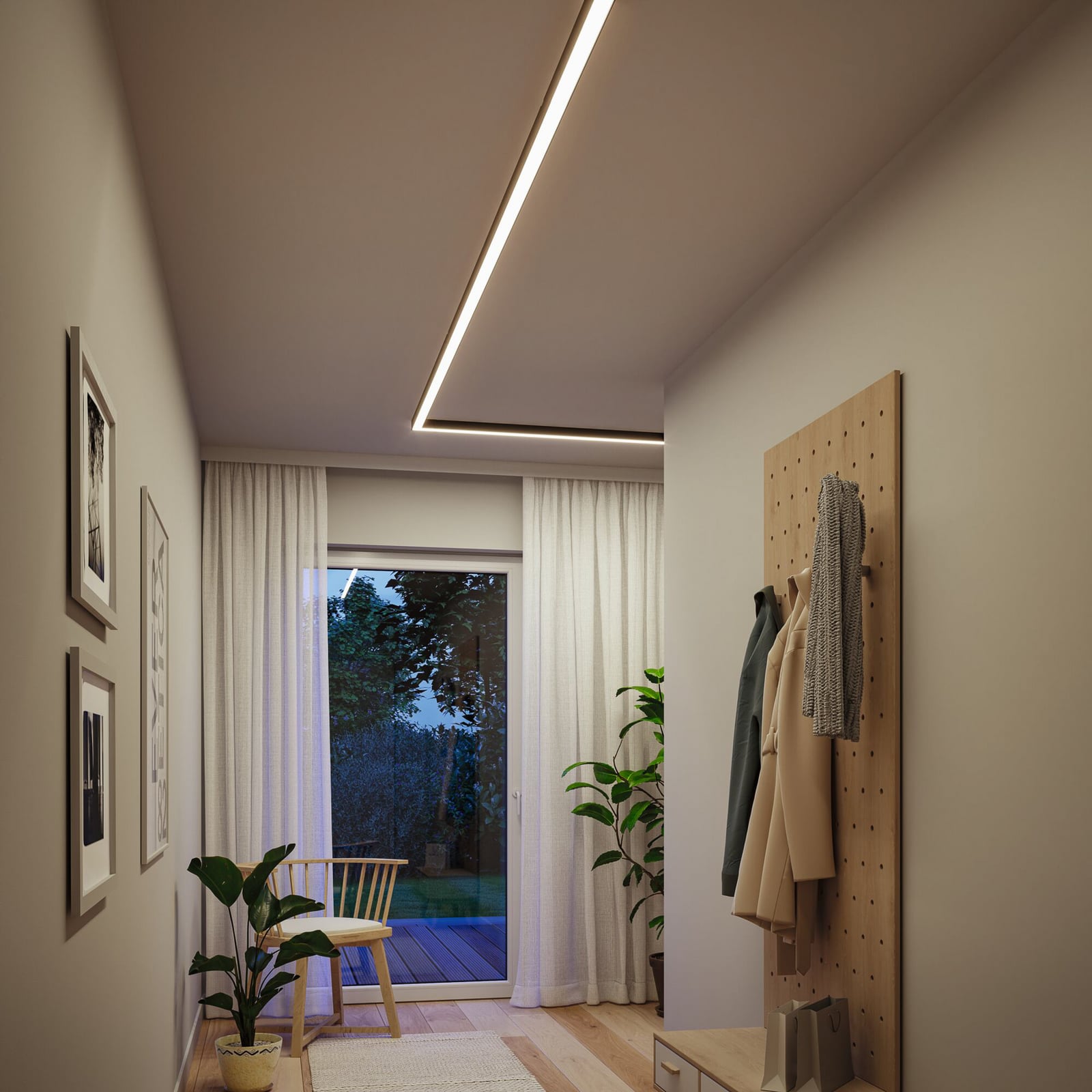 LED lysliste Linion svart 100 cm 20W 3000K med driver bakside