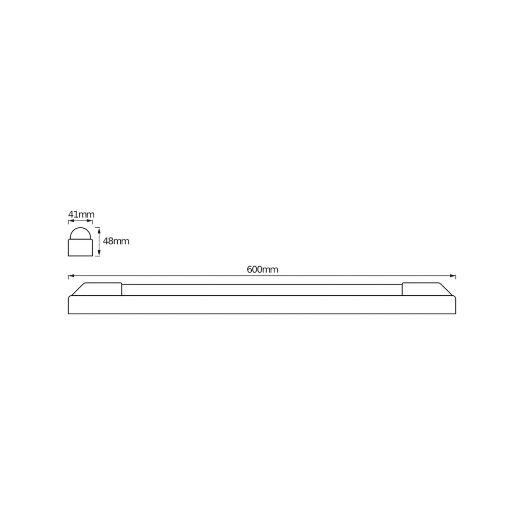 LED lysliste POWER BATTEN 60 cm 4000K hvit 12W bakside