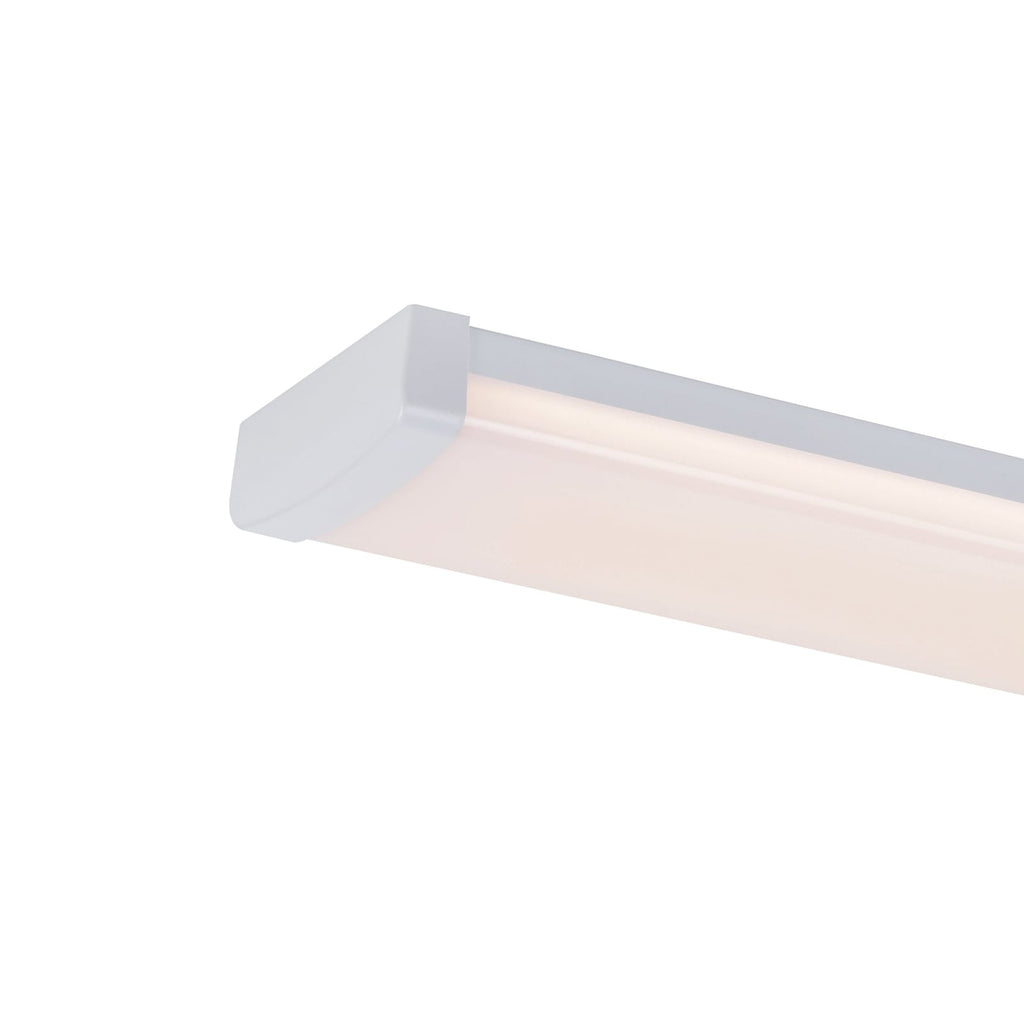 LED-lyslist Wilmington hvit plast detalj