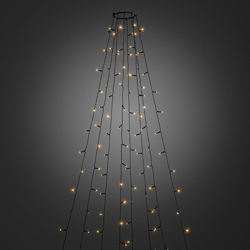 LED-lysmantel til juletre 8 strenger 240 LED IP44 - Konstsmide bakside