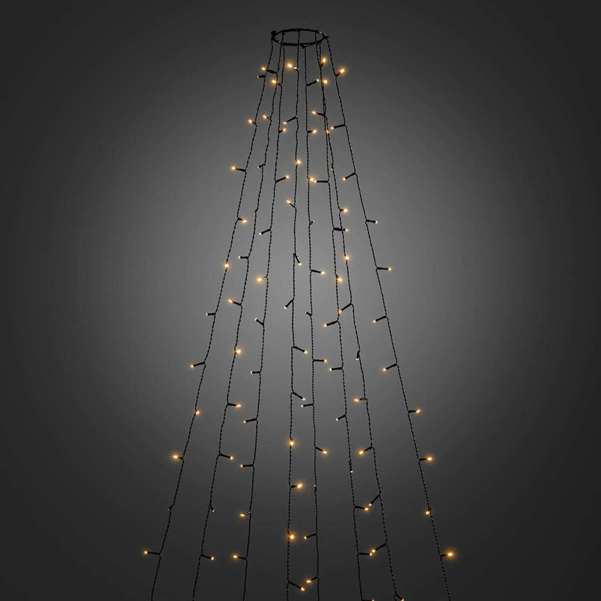 LED-lysmantel til juletre 8 strenger 240 LED IP44 - Konstsmide bakside