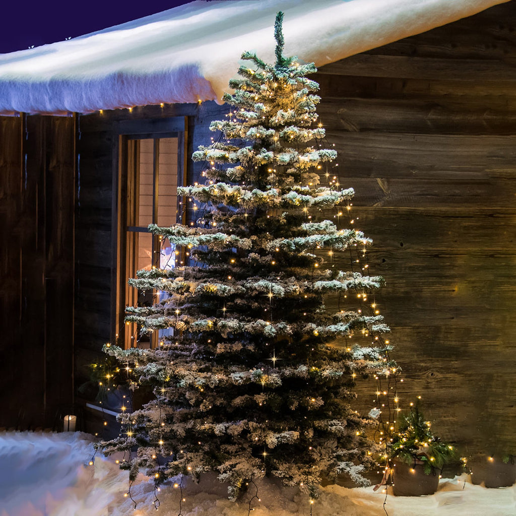 LED-lysmantel til juletre 8 strenger 240 LED IP44 - Konstsmide detalj av LED-lys