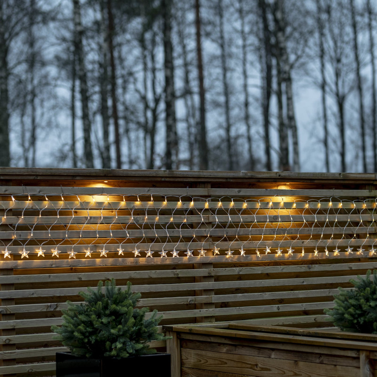 LED-lysnett StarNet 160 LED varmhvit 480 cm IP44 bakside