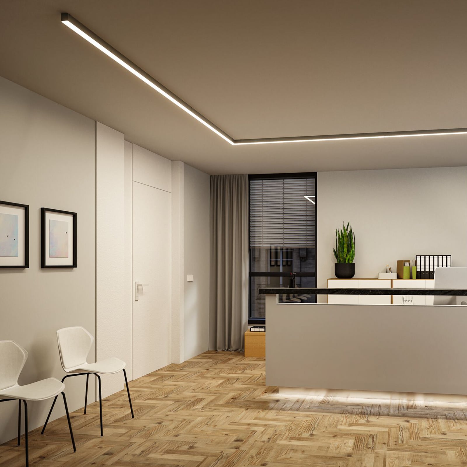 LED lysskinner Linion matt krom 50 cm 8,5W dimbar bakside