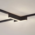 LED lysskinner T-form Lumaro svart foran
