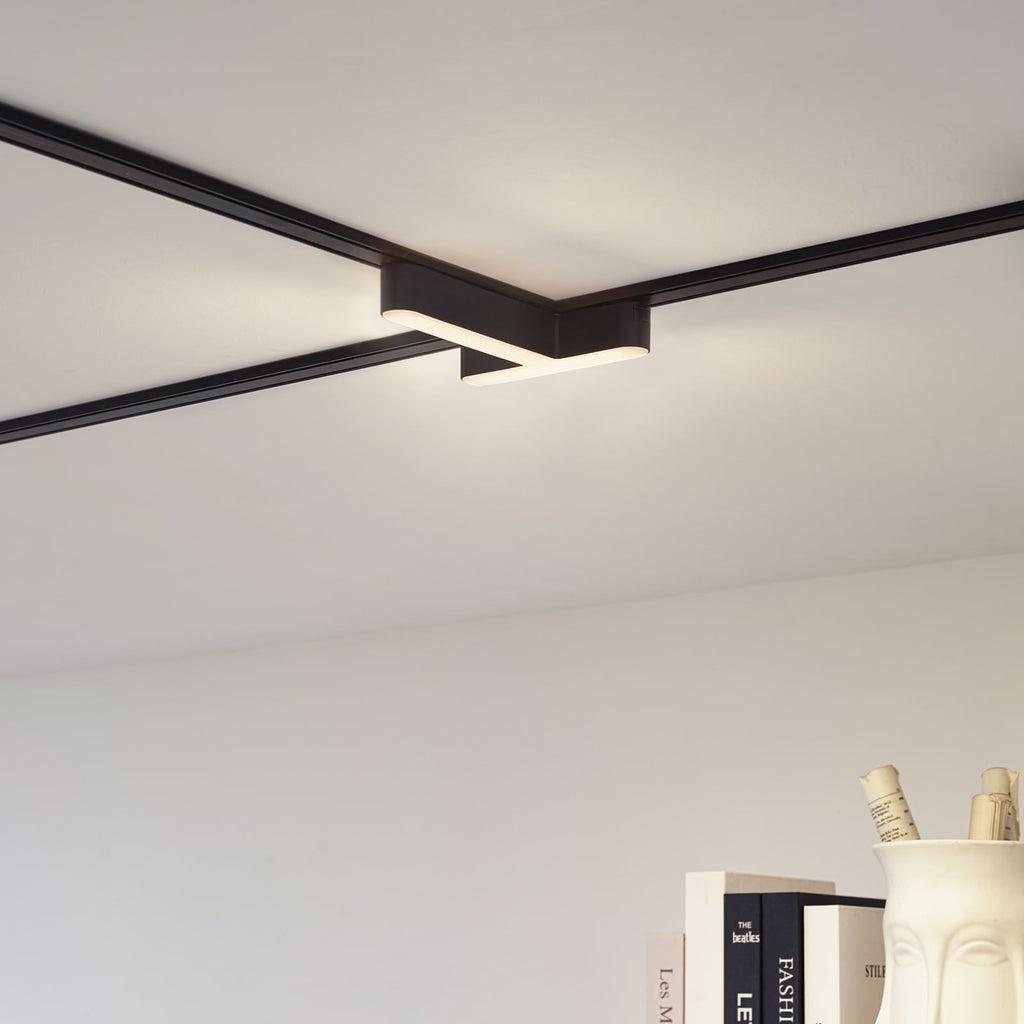LED lysskinner T-form Lumaro svart bakside