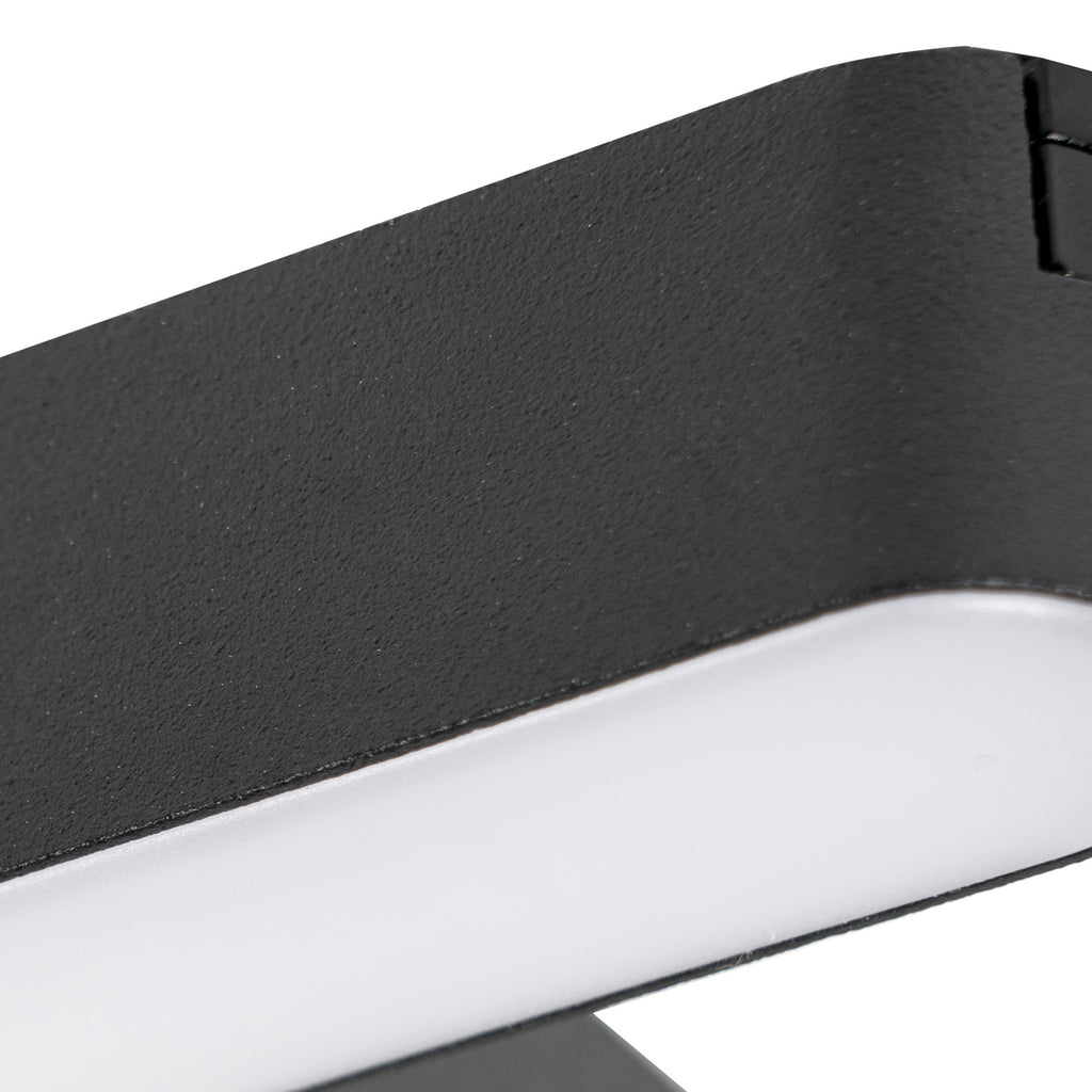 LED lysskinner T-form Lumaro svart med tilkobling