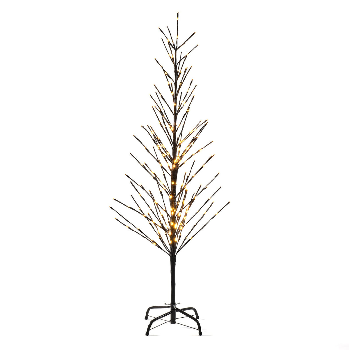LED-lystre svart 150 cm 240 LED IP44 utendørs - Konstsmide stender og kabel