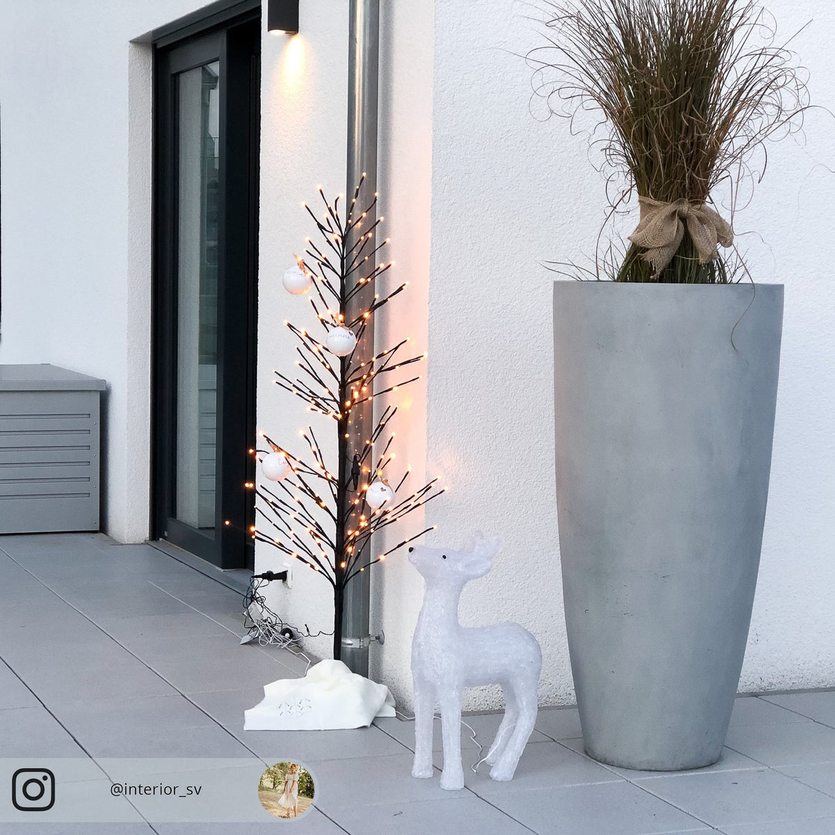 LED-lystre svart 150 cm 240 LED IP44 utendørs - Konstsmide lys i mørket
