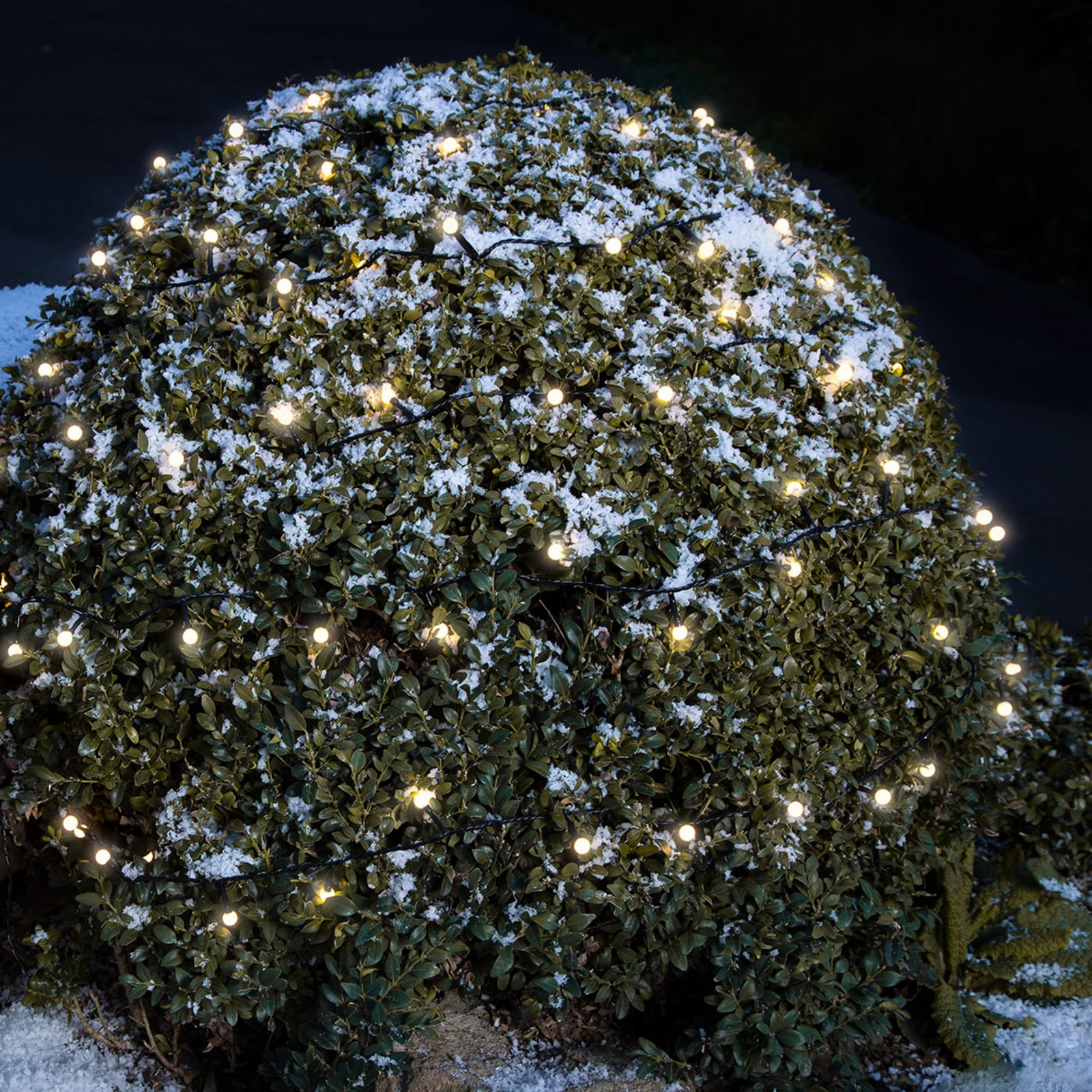 LED-minilyslenke utendørs 80-lys varmhvit IP44 Konstsmide Christmas bakside