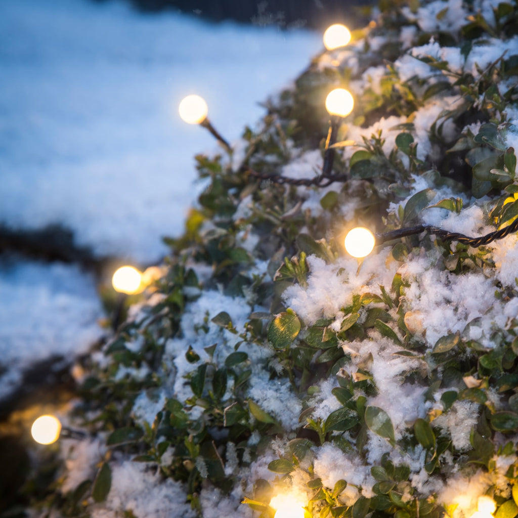 LED-minilyslenke utendørs 80-lys varmhvit IP44 Konstsmide Christmas detalj av lys