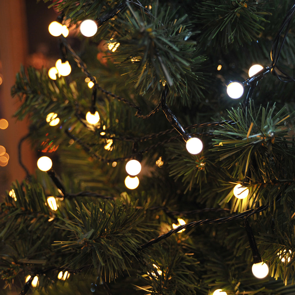 LED-minilyslenke utendørs 80-lys varmhvit IP44 Konstsmide Christmas kabel og kontakt