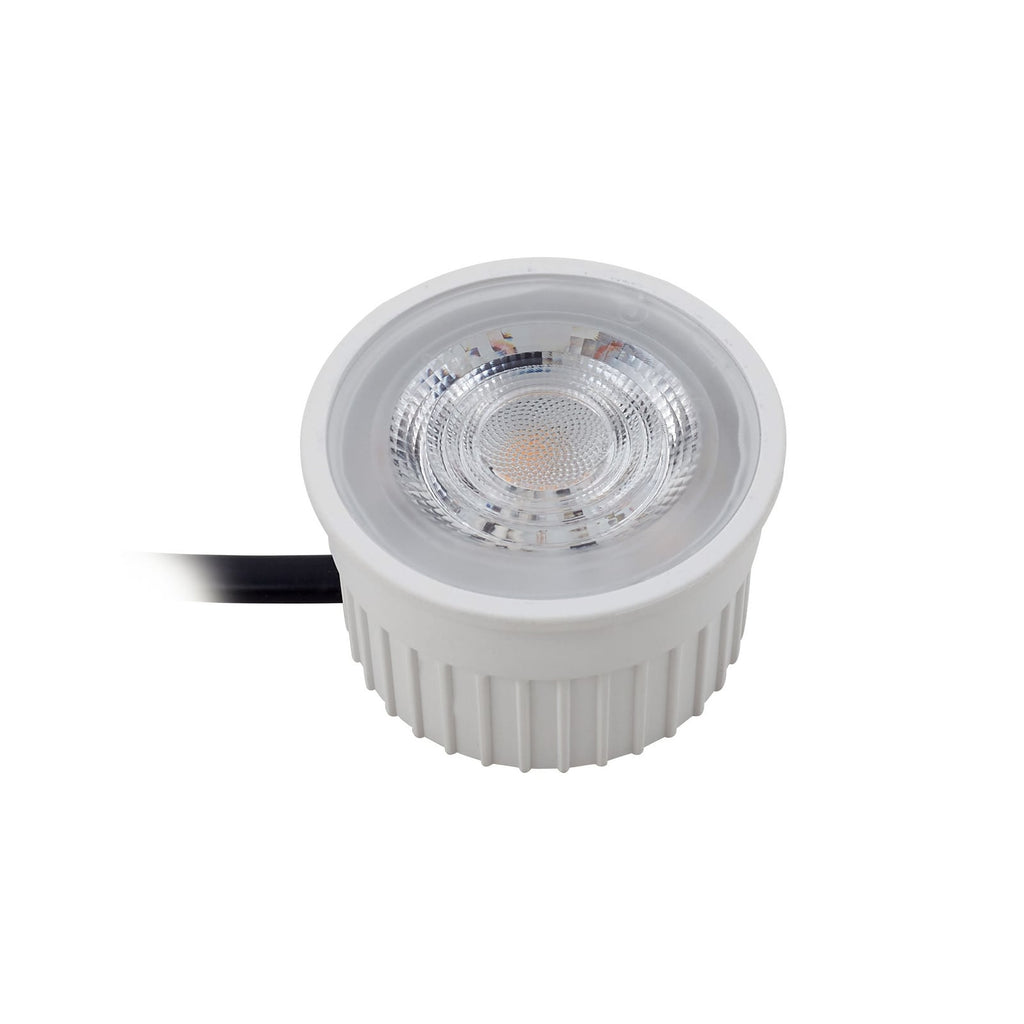 LED-modul GU10 4,9W 2700K varmhvit dimbar montert