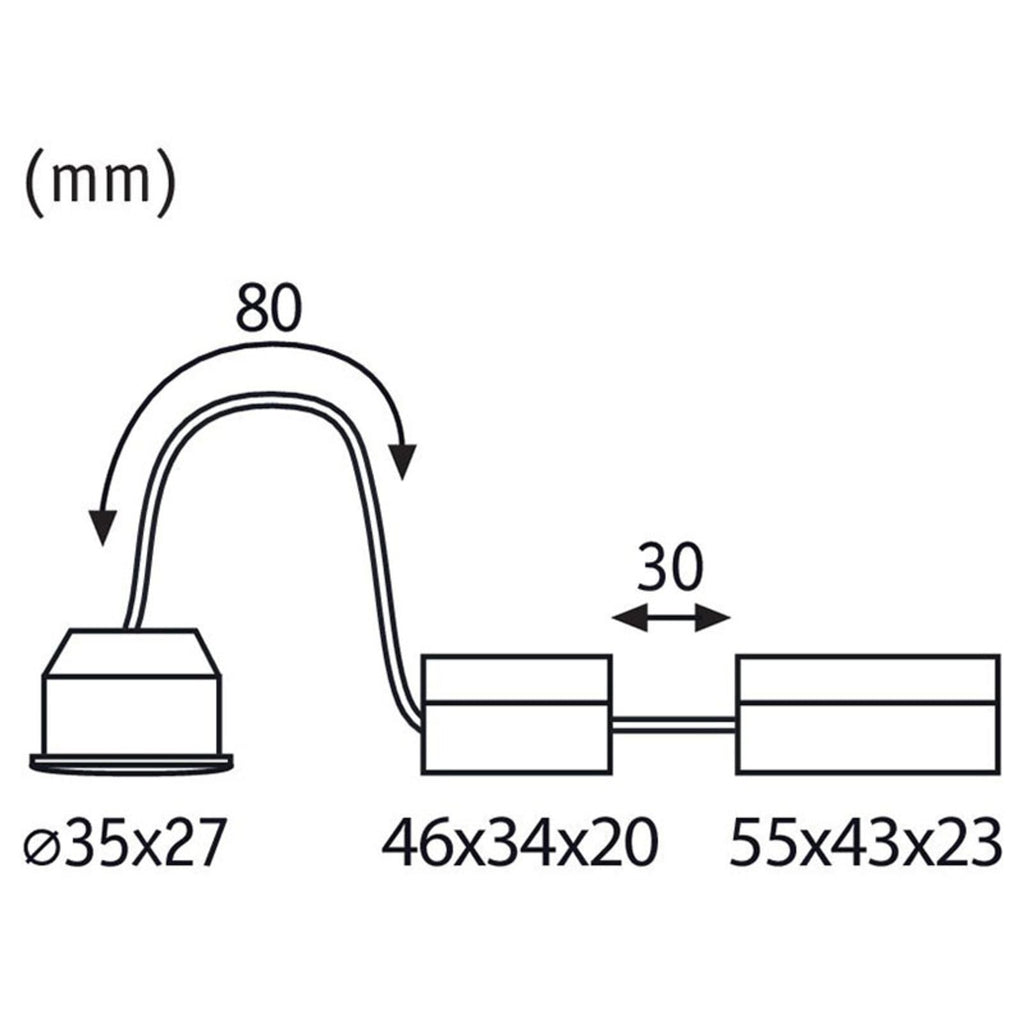 Nærbilde av LED-modul Nova mini varmhvit 2700K 4W Ø3,5 cm