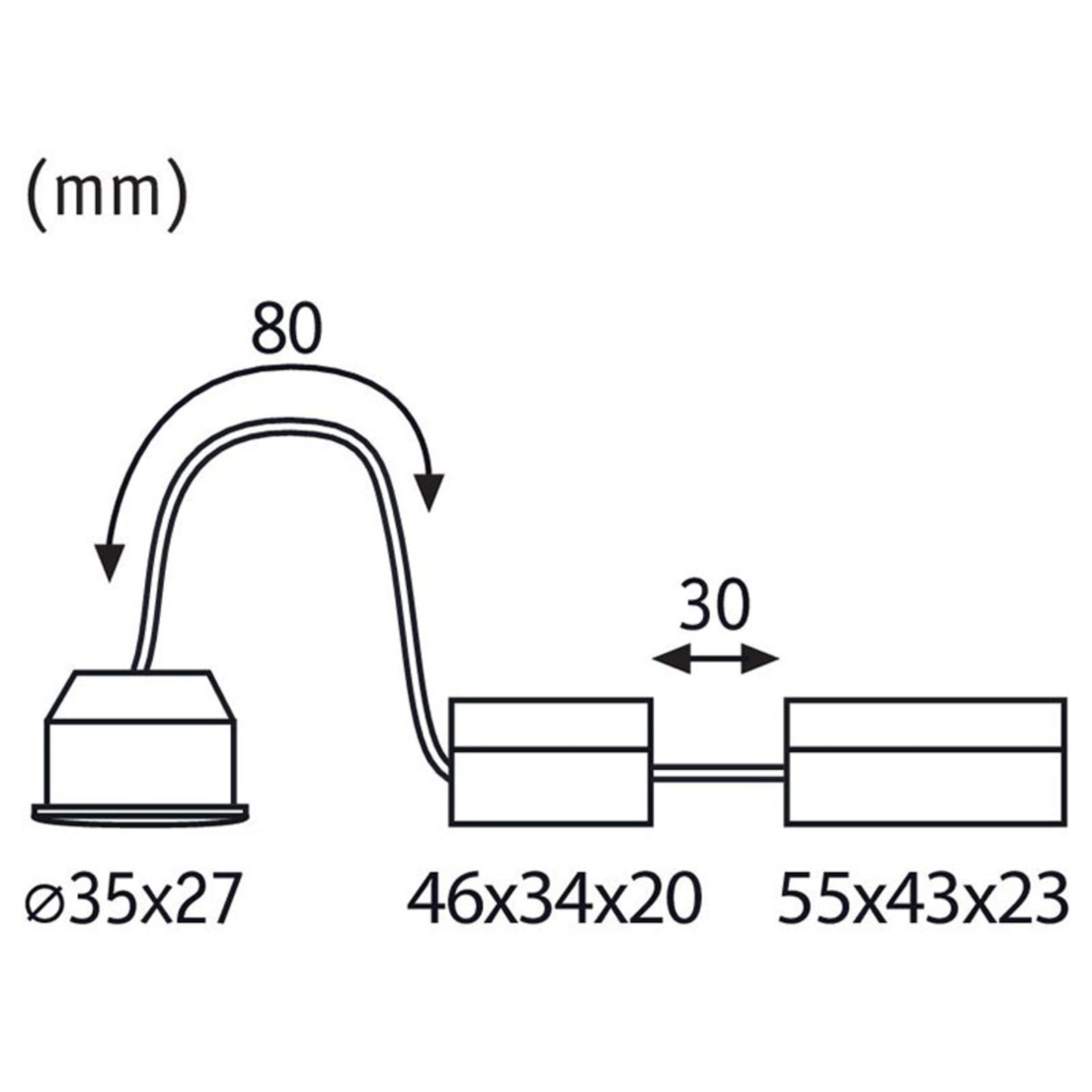 Nærbilde av LED-modul Nova mini varmhvit 2700K 4W Ø3,5 cm