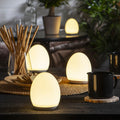 LED nattlampe oppladbar RGBW hvit plast H11 cm - STAR TRADING forfra