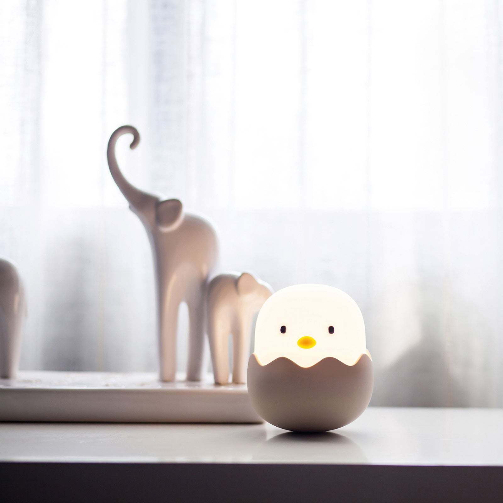 LED nattlys Eggy Egg detalj av silikonmateriale