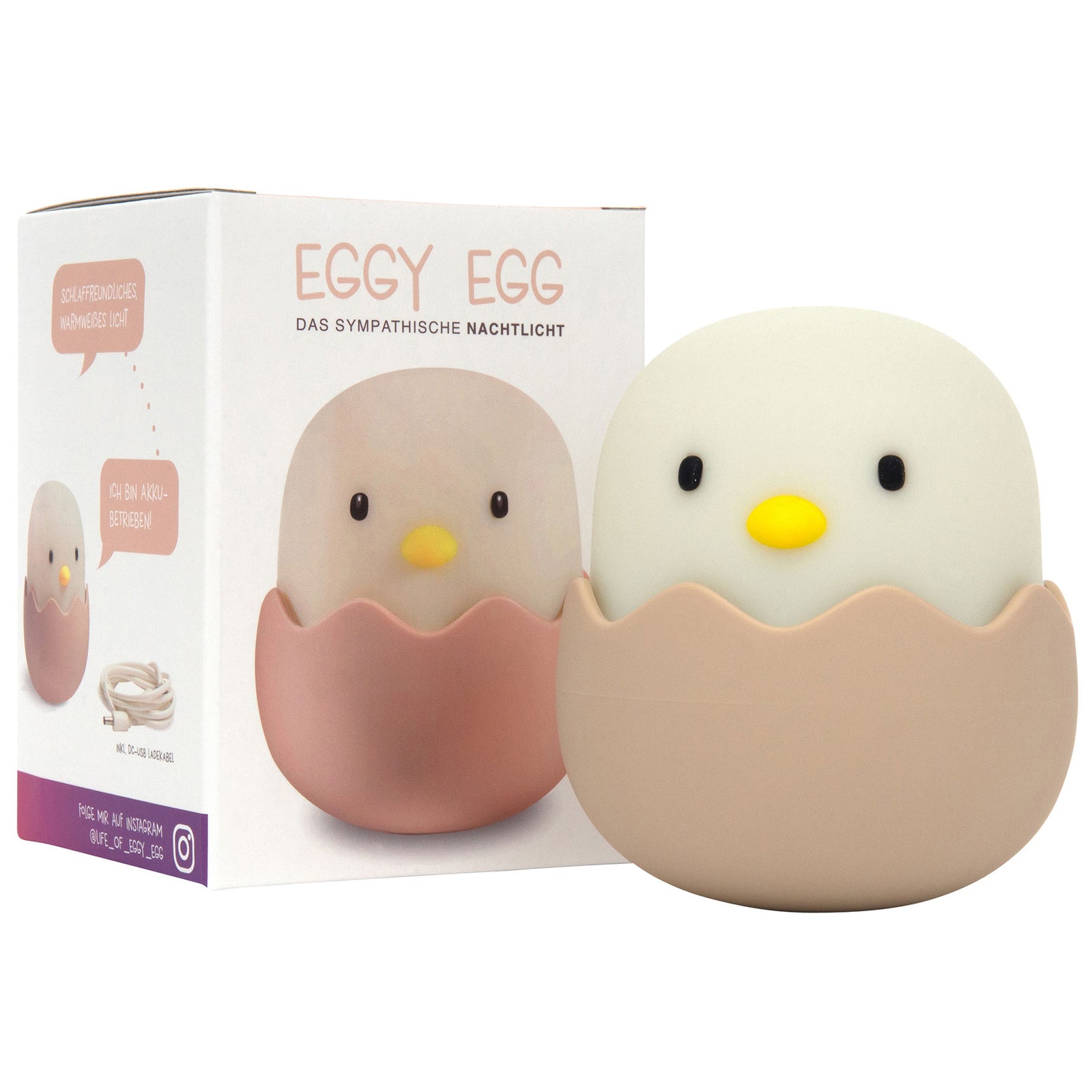 LED nattlys Eggy Egg brukt i barneromsmiljø